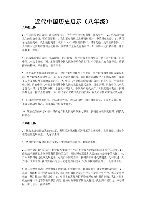 近代中国历史启示