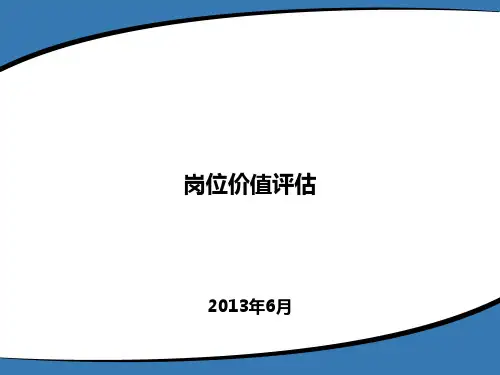 集团公司岗位价值评估 2014[优质PPT]