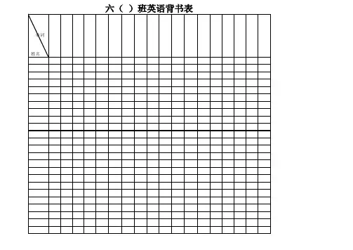 六(11)英语背书表