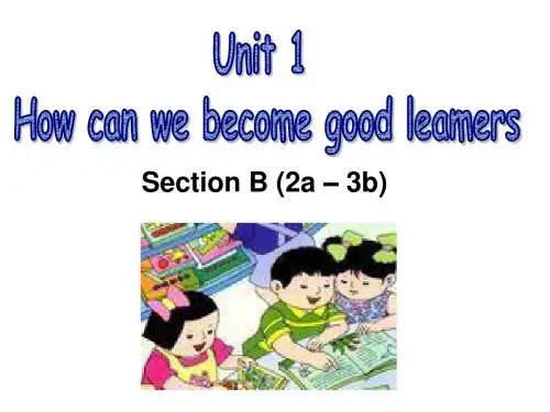 人教版九年级Unit1 How can we become good leamers Section B 2a–3b课件(共17张PPT)
