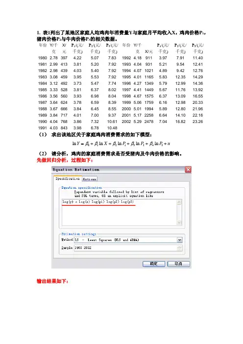 多元线性回归模型的案例分析