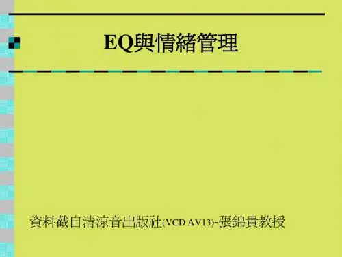 张锦贵-eq与情绪管理 _ppt_
