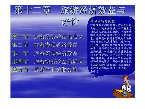 旅游经济学-第十二章旅游经济效益与评价智库文档5