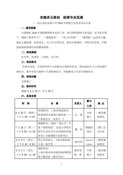 我们与课程一同成长 - 张江高科实验小学
