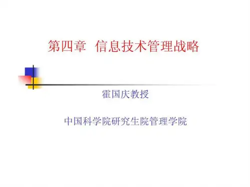 信息技术管理战略