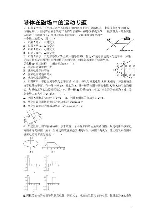 导体在磁场中的运动专题 2