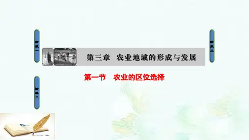 高中地理第3章农业地域的形成与发展第1节农业的区位选择课件新人教版必修2ppt版本