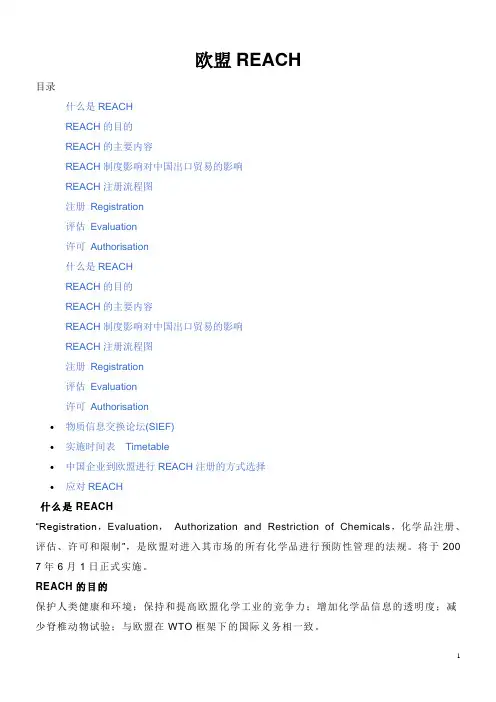 欧盟REACH法规详解
