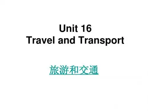 unit16 Travel and Transport 1