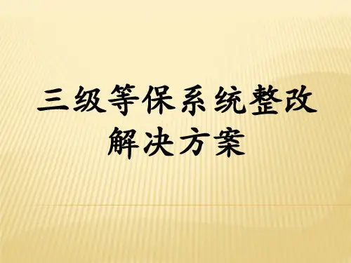 三级等保系统解决方案-精选文档