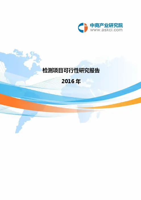 检测项目可行性研究报告
