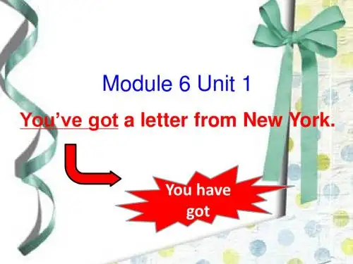 外研社六年级上册You’ve got a letter from New York.