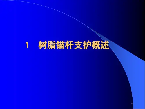 树脂锚杆支护概述