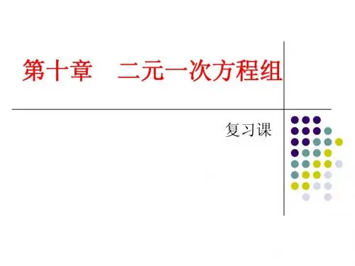 二元一次方程组解法复习(3)