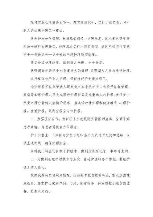 优质护理工作总结ppt