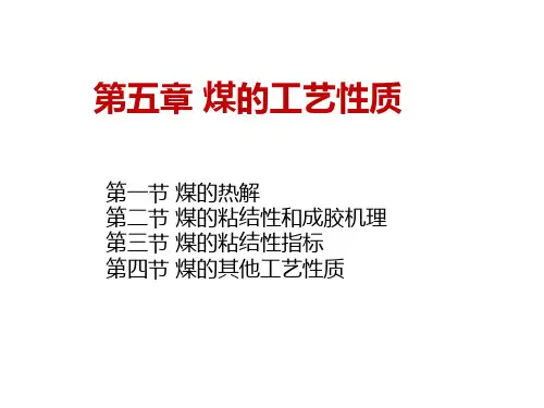 第五章 煤的工艺性质 (2)