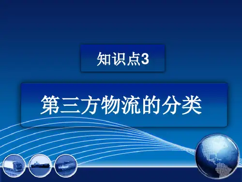 “互联网+物流”时代下现代物流管理-任务六-第三方物流的分类