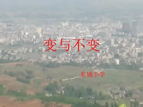 变与不变