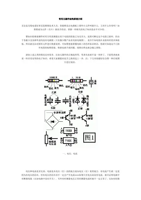 常用电子元器件结构原理介绍