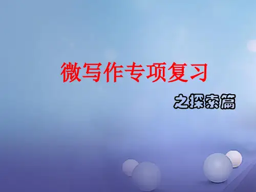 中考语文 微写作专项复习PPT课件