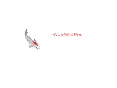 一汽大众管理流程ppt.
