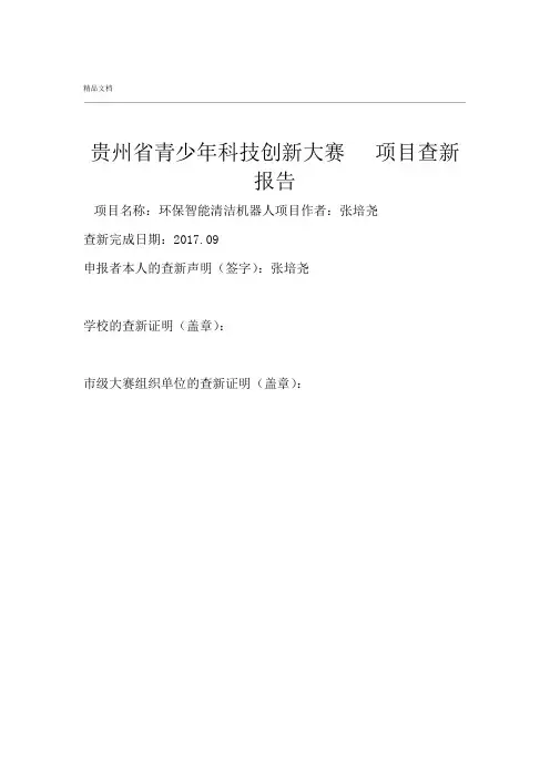 项目查新报告