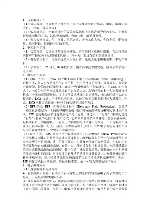 电视节目编辑与制作