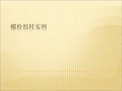 ANSYS螺栓扭转实例