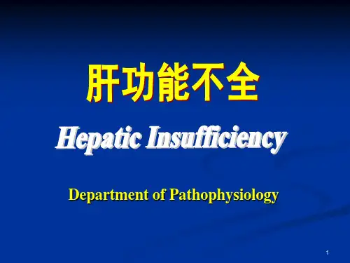 肝功能不全 PPT课件