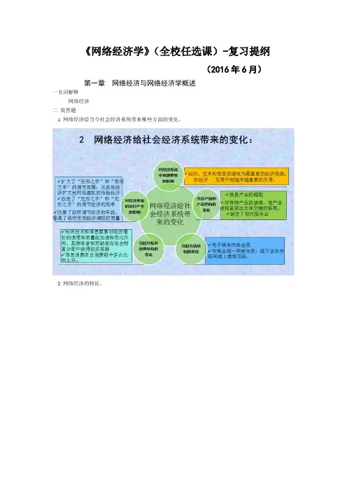 《网络经济学》备考资料