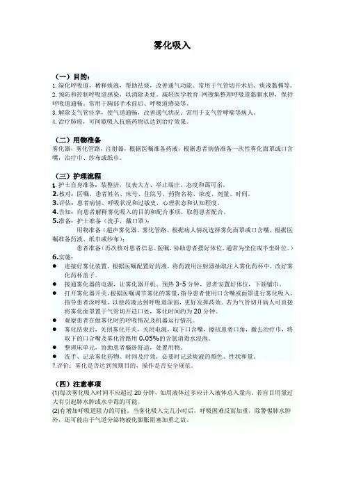 雾化吸入