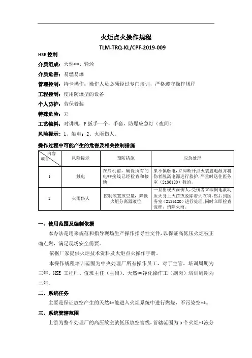 火炬点火操作规程.doc