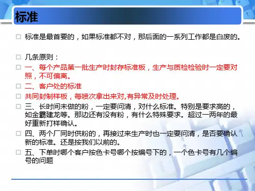 粉末涂料常见问题专题讲座PPT