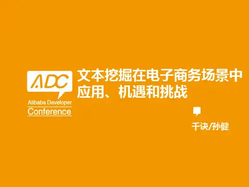 文本挖掘在电子商务场景中的应用 39页PPT文档