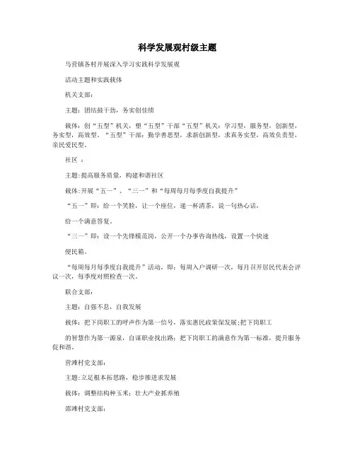 科学发展观村级主题