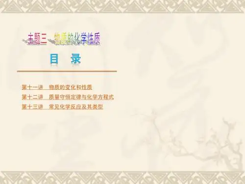 2013年中考人教化学夺分宝典课件-主题三物质的化学性质(共50张,ppt)
