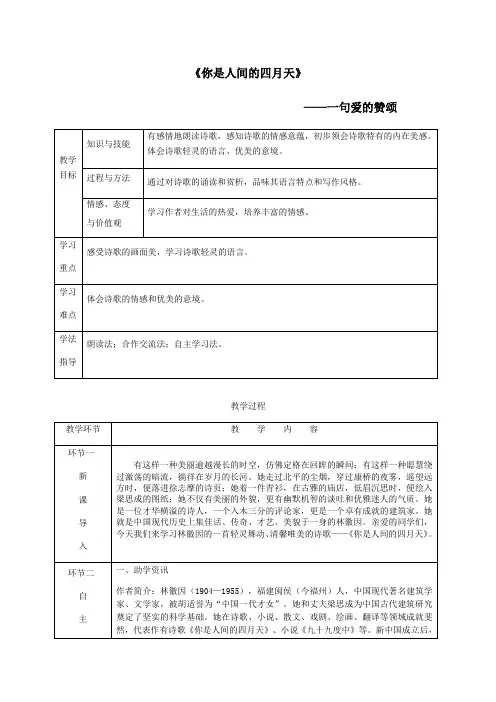 《你是人间的四月天》