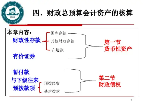 第二篇03财政总预算会计资产的核算