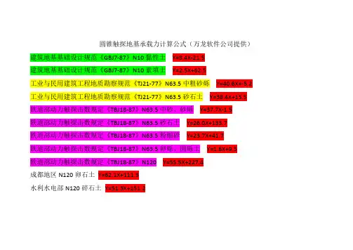 地基承载力计算公式 2