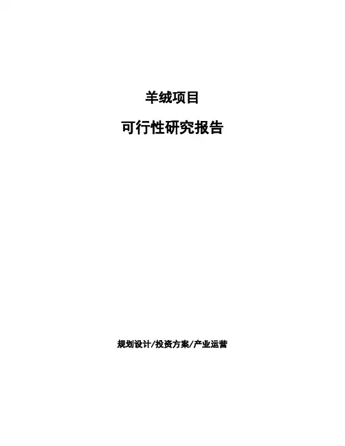 羊绒项目可行性研究报告