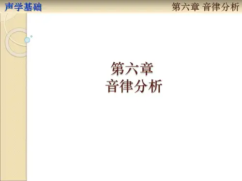 第六章 音律分析