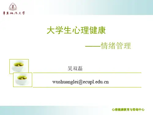 大学生心理健康-情绪管理-吴双磊