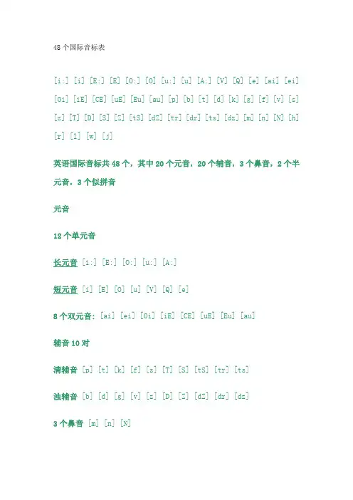 48个国际音标表 4