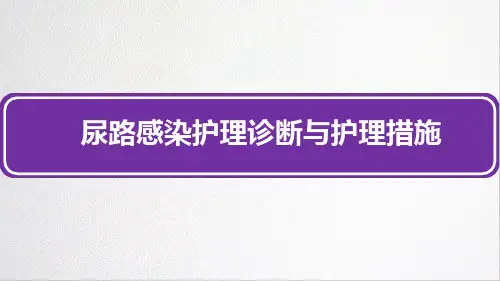 尿路感染护理诊断与护理措施