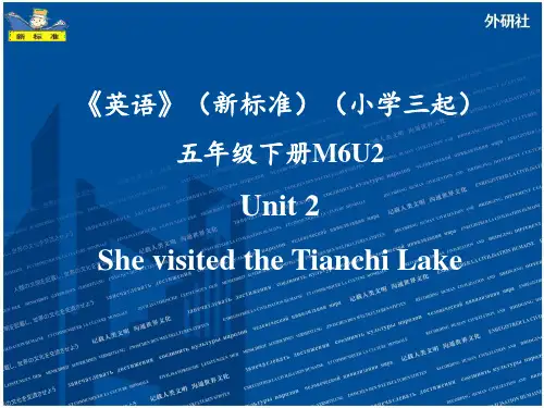 外研版小学英语(新标准三起)五年级下册M6U2课件设计