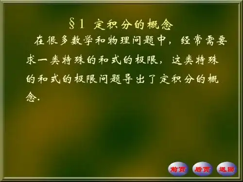 定积分的概念-精品文档