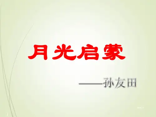 五年级下册语文精品课件--18月光启蒙
