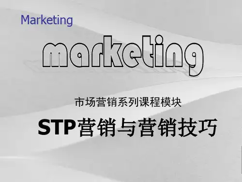 STP市场营销组合策略