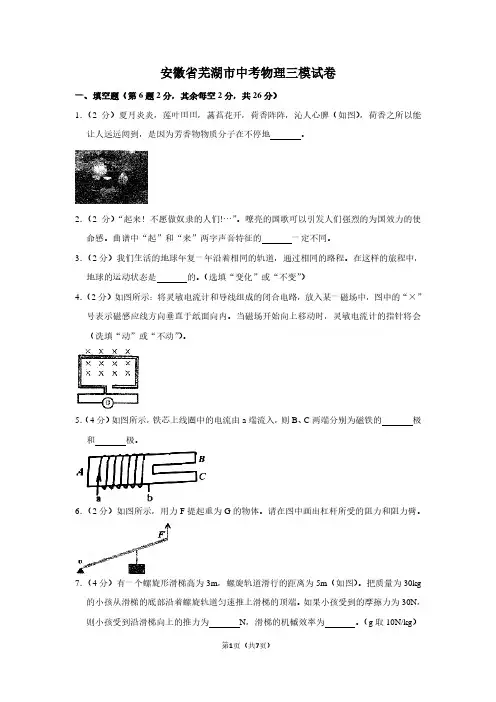 安徽省芜湖市中考物理三模试卷