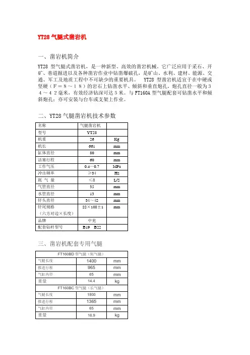 YT28内燃式凿岩机讲解